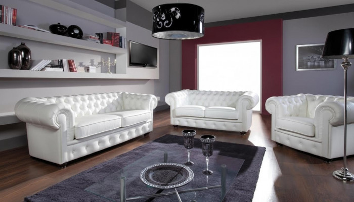 Canapé 2-Sëtz Chesterfield Design Relax Canapéë Polster Modern Couchen