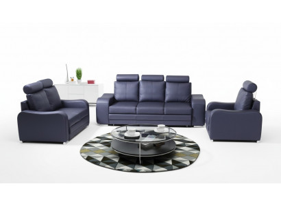 Design Sofa 3 Sëtzer Relax Sofas Polster Modern Dräisëtzer Couch 100% Vollleder