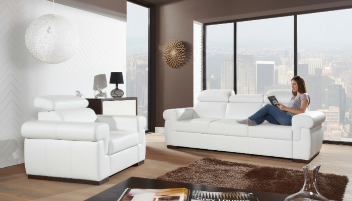 Moderne Wunnzëmmer Komplett Garnitur 3+1+1 Couch Sofagarnitur Sëtz Këssen Nei