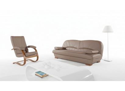 Design Sofagarnitur Echtläder, 3+1 Sëtz Modern Couch Polster.
