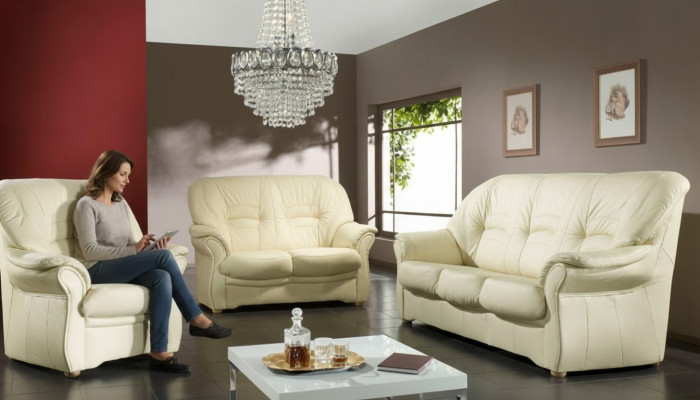 Sofagarnitur Echtlieder Sofa 3+2 Sëtz Modernen Design Polster Garnitur Set