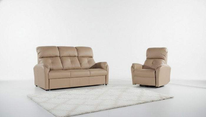 Canapé-Set 3+2+1 Setze Set Sofa Polster Couch Lieder Relax Elektresch