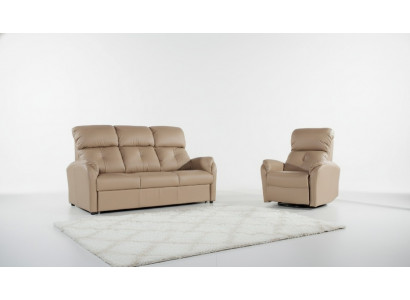 Canapé-Set 3+2+1 Setze Set Sofa Polster Couch Lieder Relax Elektresch