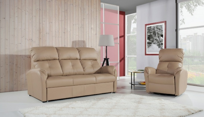 Sofa 2 Sëtz Design Sofasen Polstersofen Ledersofa Relax Modern Sëtzentañ