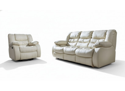 Multifunktiounscouch Sofagarnitur Lieder Sofa 3+2+1 Relax Kino Sofa Set Polster