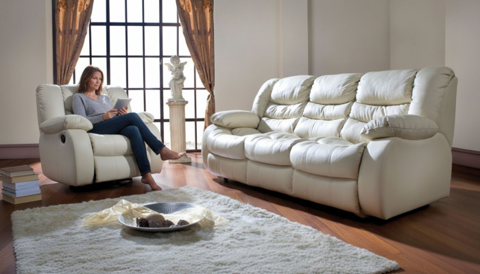 Verstellbar Sofagarnitur Elektrësch Lieder Foussstëtzen Couch Sofa Kino
