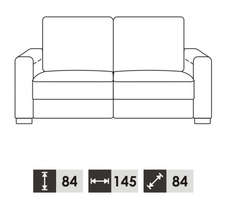 Zwee-Sëtz Couch Klassesch Ledersofa Couch Polster Sofa 2 Sëtz Lieder