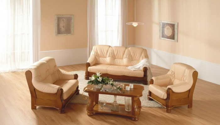 Sofa-Garnitur 3+2+2 Sëtzer Wunnlandschaft Sofas Klassesch Couchen Polster Nei