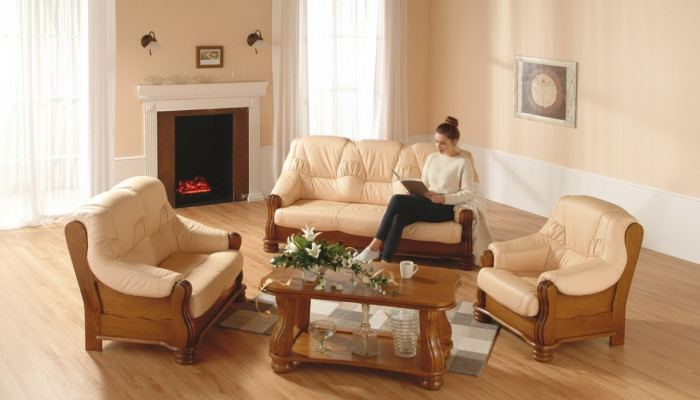 Dräisëtzer Couch Klassesch Couch Polster Sofa 3 Sëtzer Lieder Couche.