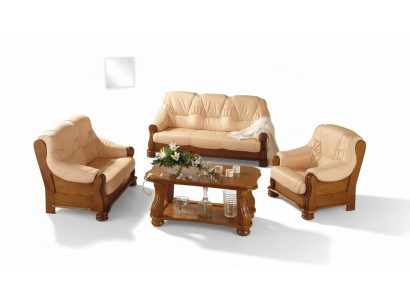 Klassesche Sesselleder 1-Sëtzgeleeënheet Couch Sofa Polstersëtz 1er Nei Fernseh