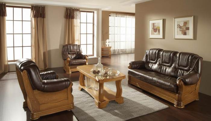 Klassesch Sofagarnitur 3+1 Sëtzer Klassesch Wunnlandschaft Sofas Couchen