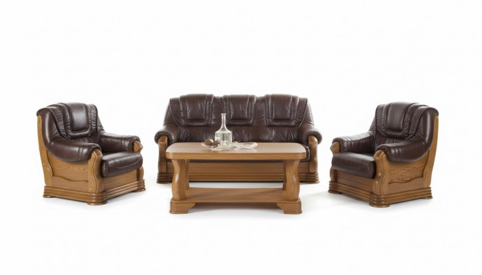 Klassesch Dräisëtzer Canapé Canapé Polstersofa 3 Sëtz Lieder Canapéen