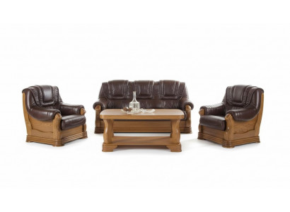 Klassesch Dräisëtzer Canapé Canapé Polstersofa 3 Sëtz Lieder Canapéen