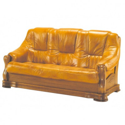 Wunnzëmmer Lieder Holz Miwwel Garnitur 3+2+1 Sofa Couch Polster Sëtz