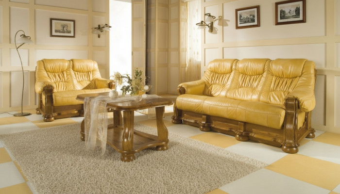 Sofagarnitur 3+1 Sëtz Klassesch Wunnlandschaft Sofa Couch Polster