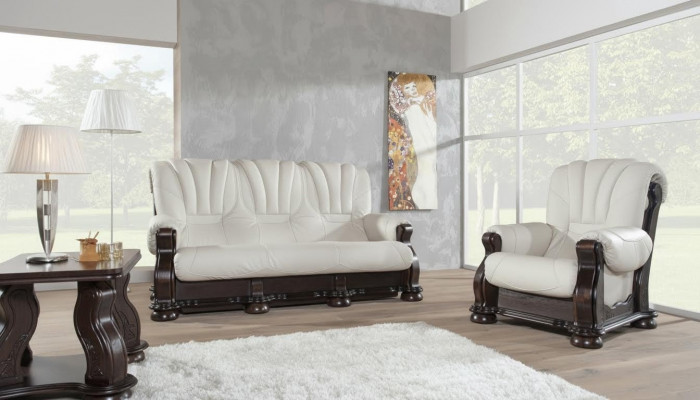 Klassesch Sofagarnitur 3+1 Sëtzer Klassesch Sofas Couchen Polster.