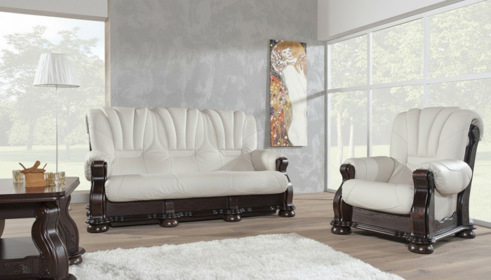 Sofagarnitur 3+2+2 Sëtzer Klassesch Canapéen Wunnlandschaft Sofen Gepolstert Nei