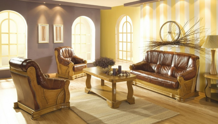Sëtzgarnitur 3+2+1 Klassesch Wunnlandschaft Sofasen Couche Polster.