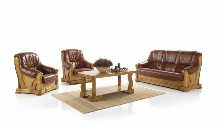 Sofagarnitur 3+1 Sëtzer Klassesch Wunnlandschaft Couchen Polster Sofasen