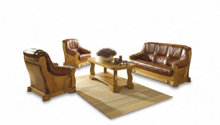 Robust Lieder Canapé-Set 3+2 Sëtzer Modern Wunnzëmmer Canapéen