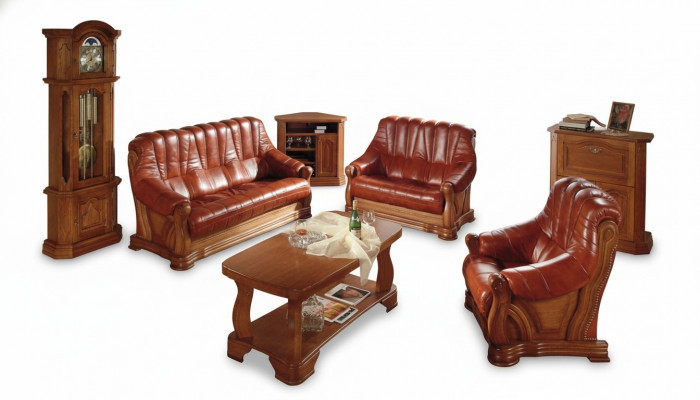 Sofagarnitur 3+1 Sëtzer Klassesch Canapéen Wunnlandschaft Polstersofaen
