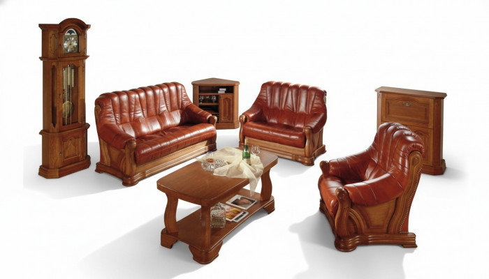 Komplett Lieder Sofa Set Liederkichen Luxus Wunnzëmmer Sofasen 3+2