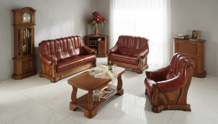 Sofa Dräisëtzer Couch Klassesch Nei Polster 3 Sëtzer Lieder Couchen