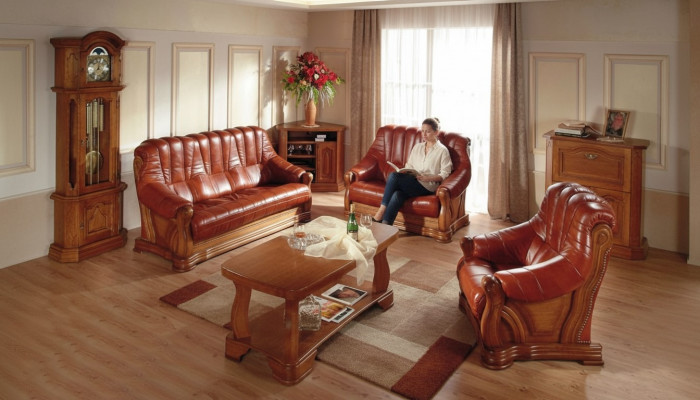 Klassesch Zwee-Sëtzer Couch Sofas Polster Sofa 2 Sëtzer Lieder Couchen