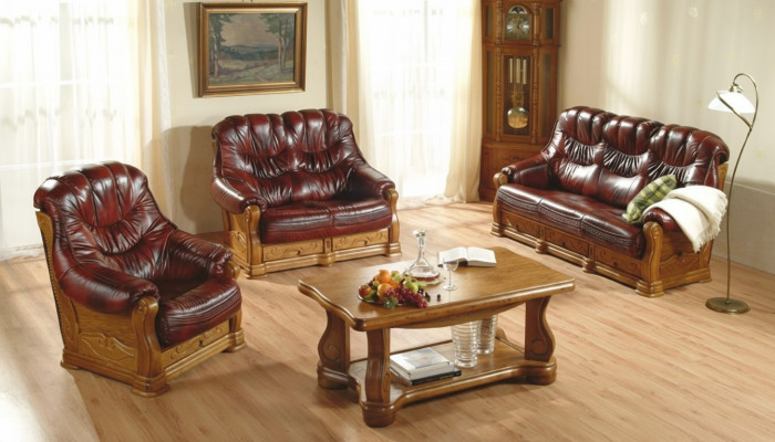 Sofagarnitur 3+1+1 Sëtzer Klassesch Wunnlandschaft Polstersofa Couches Nei