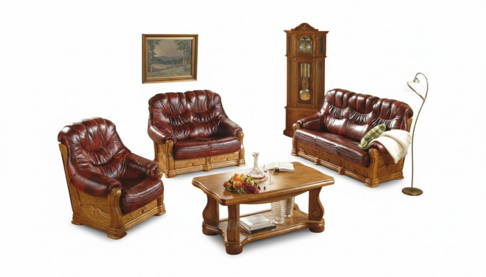 Sofagarnitur 3+1+1 Sëtzer Klassesch Wunnlandschaft Polstersofa Couches Nei
