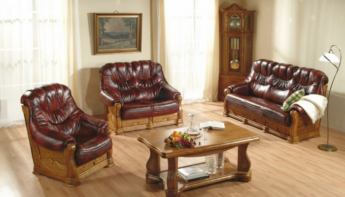 Sofagarnitur 3+2+2 Sëtzer Klassesch Wunnlandschaft Sofasen Canapéën Polster