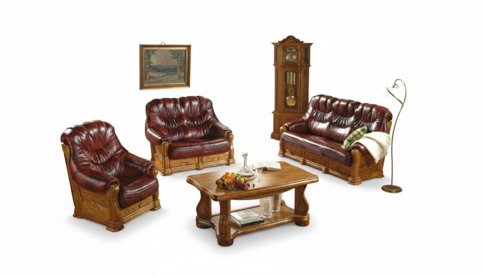 3+2 Sëtz Sofa Set Polster Garnitur Sëtz Set 100% Italienescht Lieder