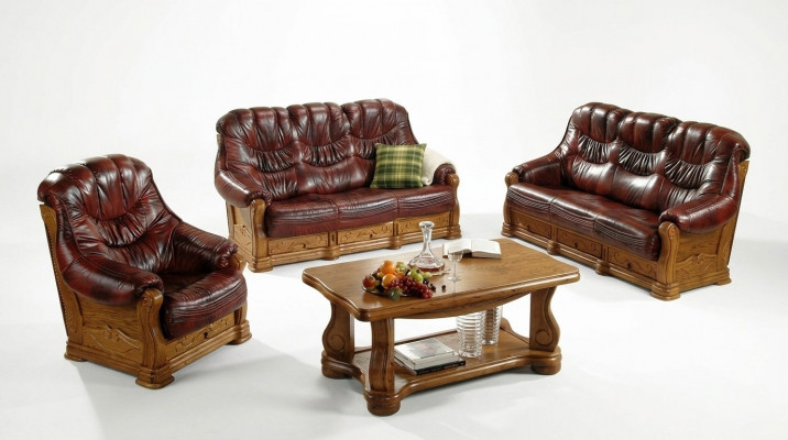 Zweesëtzer Couch Klassesch Ledersofa Sofas Polstersofa 2 Sëtzer Lieder
