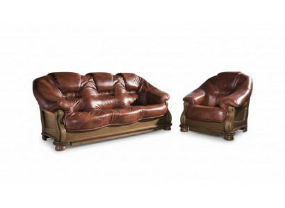 Canapé-Set 3+1 Sëtz Klassesch Garnituren Lieder Sofas Couchen Këssen