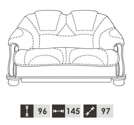 Sofa 2 Sëtzer Sëtz Klassesch Wunnlandschaft Sofas Couchen Polster Zweisëtzer