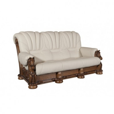 Klassesch Sofagarnitur Canapé Polster Sëtz Garnitur Sofa Lieder Holz 3+2+1 Set