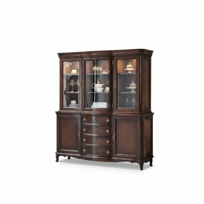 Wandschaf Edle Anrichte Holz Barock Stil Buffeet Vitrine Schaf Neit