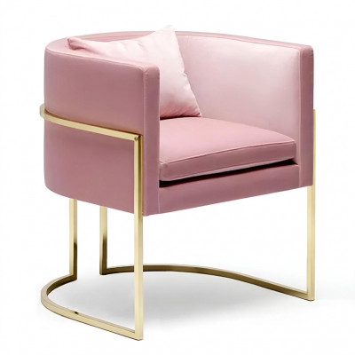 Fauteuil Metall Design Polster Lounge Club Stull Sëtz Relax Luxus Zëmmer Waard Nei