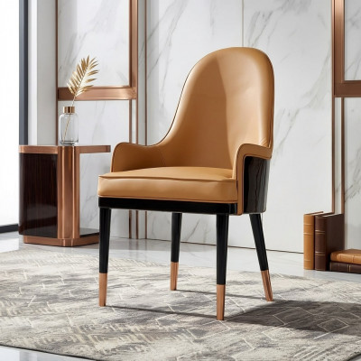 Stull 1x Iesszëmmer Polsterstull Fauteuil Télévisioun Lounge Club Lieder Textil Sëtz