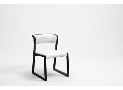 Stull 1x Iesszëmmer Club Still Fauteuil Designer Holz Lounge Italien Polster Wäiss