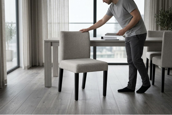 Stull 1x Iesszëmmer Polsterstull Sëtzfauteuil Lounge Club Textil Sëtz Lieder Televisioun.