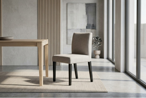 Stull 1x Iesszëmmer Polsterstull Sëtzfauteuil Lounge Club Textil Sëtz Lieder Televisioun.