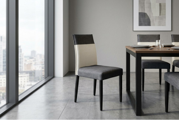 Stull 1x Iesszëmmer Gepolsterte Stull Fauteuil Fernseh Lounge Lieder Textil Sëtz Club