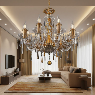 vergolde Plafongsliicht Luuchten Design Luster Luuchten Luster Kristall