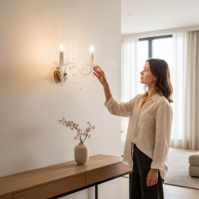 Bohemia Mauerluucht Mauerluucht Lüstere Kristall-Lampen