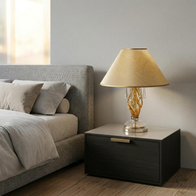 Kristalllampe Büroslampe Dësch Elite Böhmem Fouss Nuetsdësch Nei