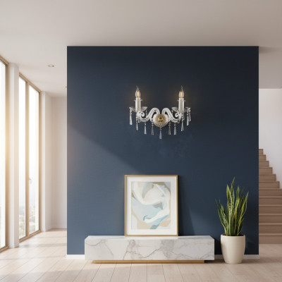 Cristal Wandlampe Kandelaber Kristalllüster Lustre Elite Bohemia Neien