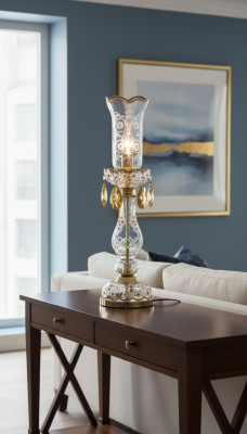 Dëschluucht antik Stil Dëschtlampe Luucht Luuchten Luuchten Kristall Luuchten Krounluucht
