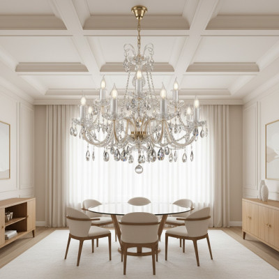 Lampe Hängeleuchte Luchter Lampe Plafong Luuchten Bohemia Kristall