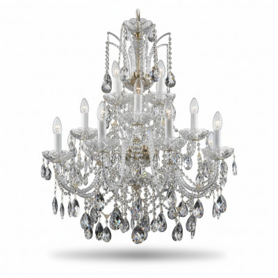 Böhmen Lüsterlampe Lüster Kristallluuchter Plafonnière Käerzenstänner
